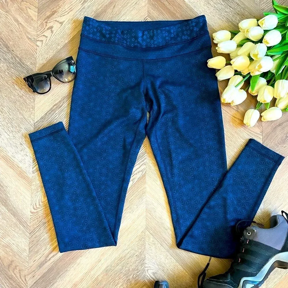 ♥️ Lululemon Wunder Under Crop Sashiko Cross Inkwell Size 6